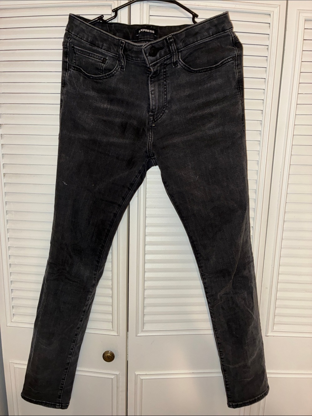 Express Men’s Skinny Jeans in Washed Black